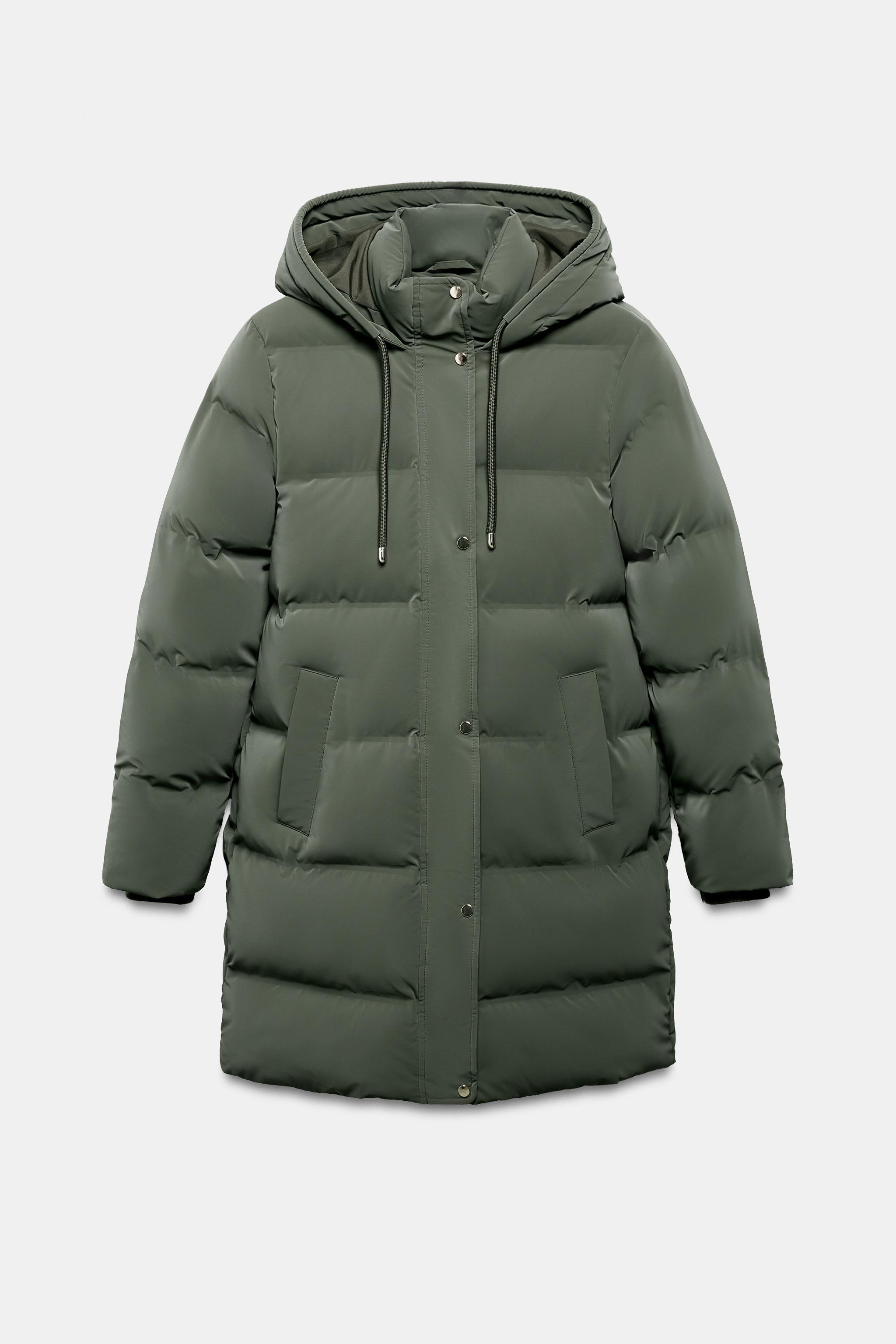ANORAK MI-LONG TISSU EFFET GOMME COUPE-VENT